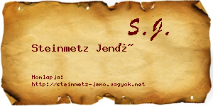 Steinmetz Jenő névjegykártya