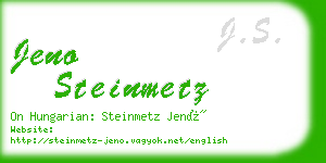 jeno steinmetz business card